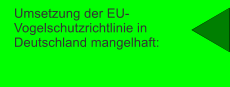 Umsetzung der EU-Vogelschutzrichtlinie in Deutschland mangelhaft: